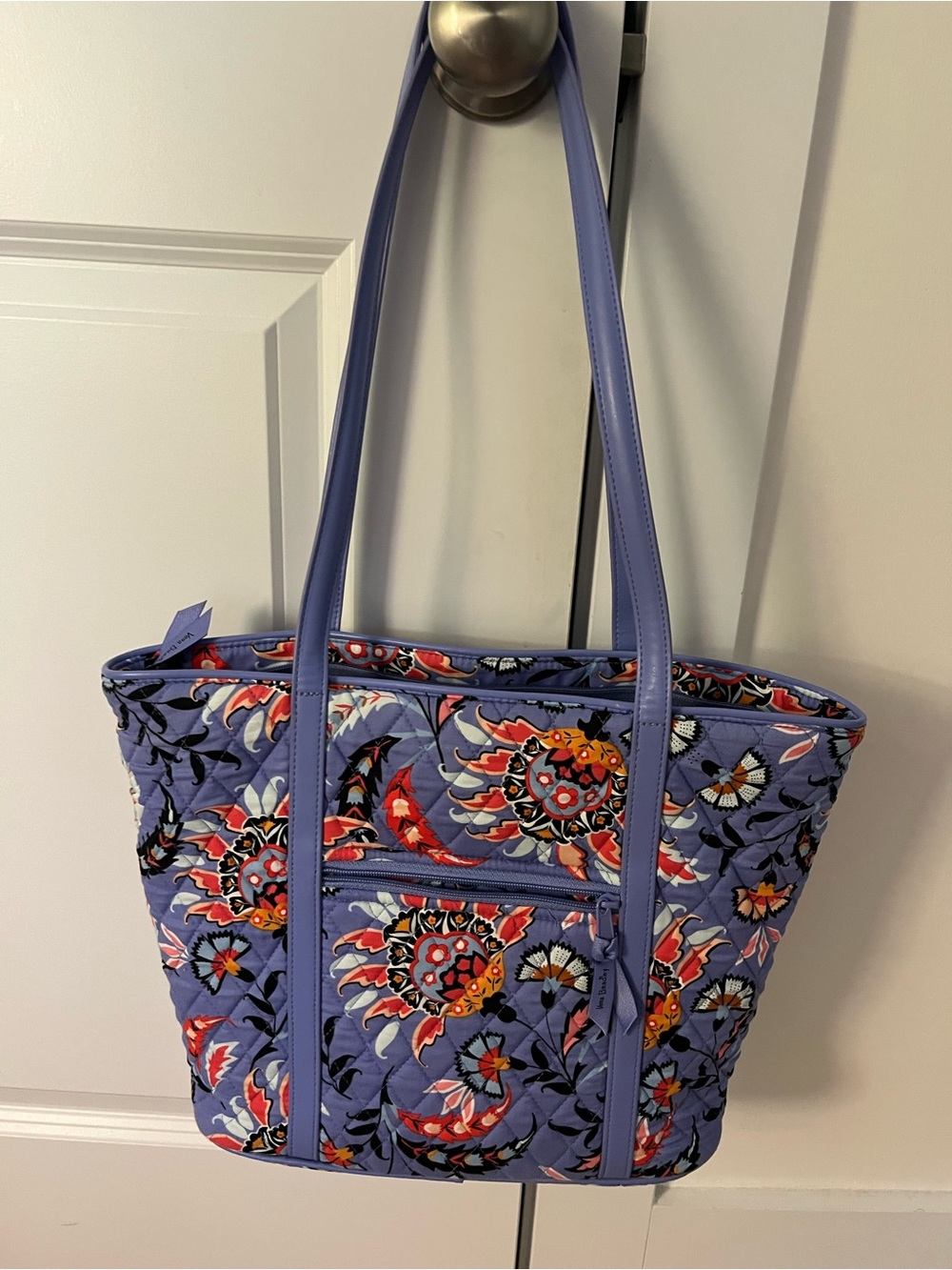 Vera Bradley Quilted Floral Tote Bag in Lavender